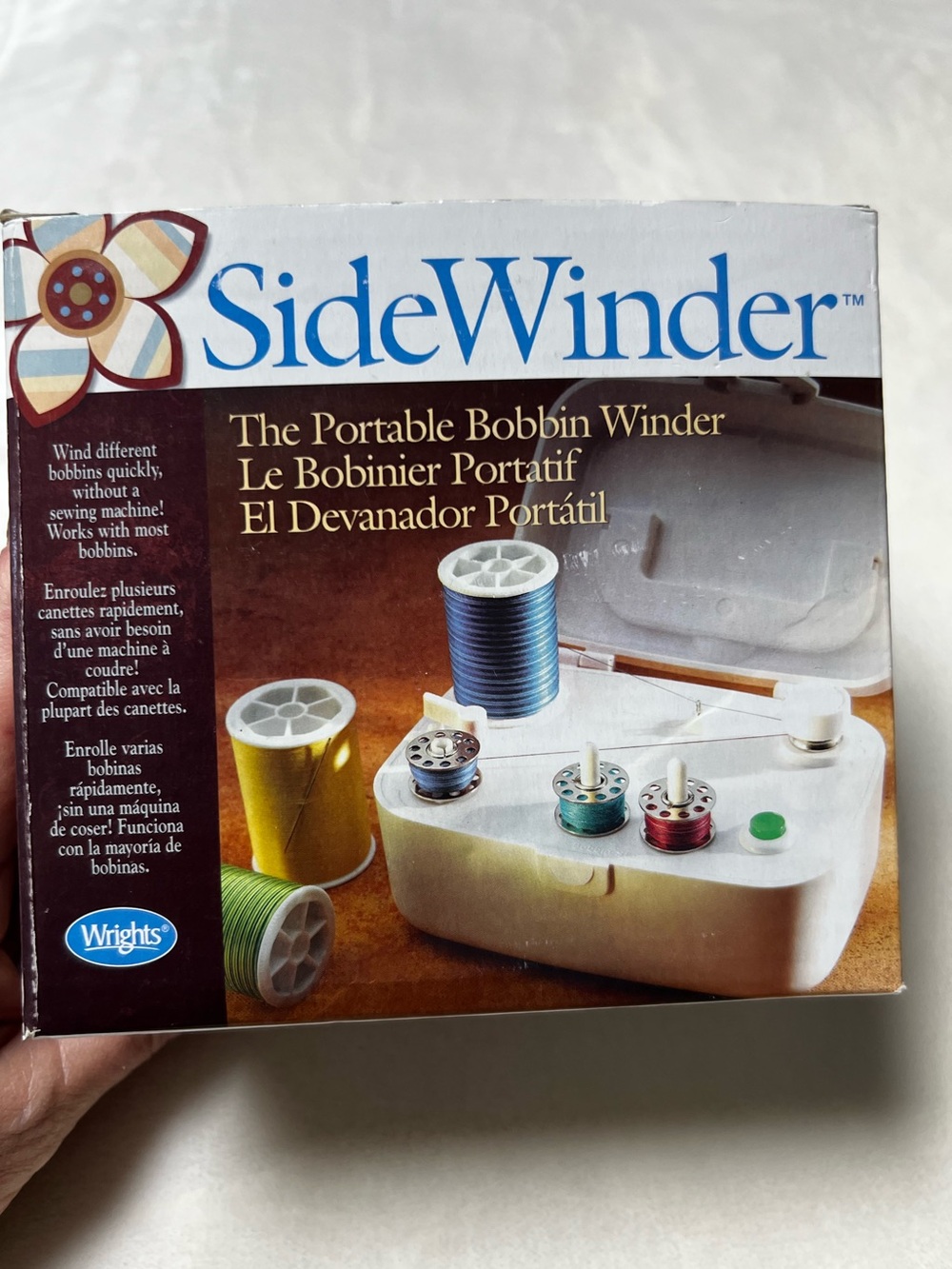 SideWinder Portable Bobbin Winder in White